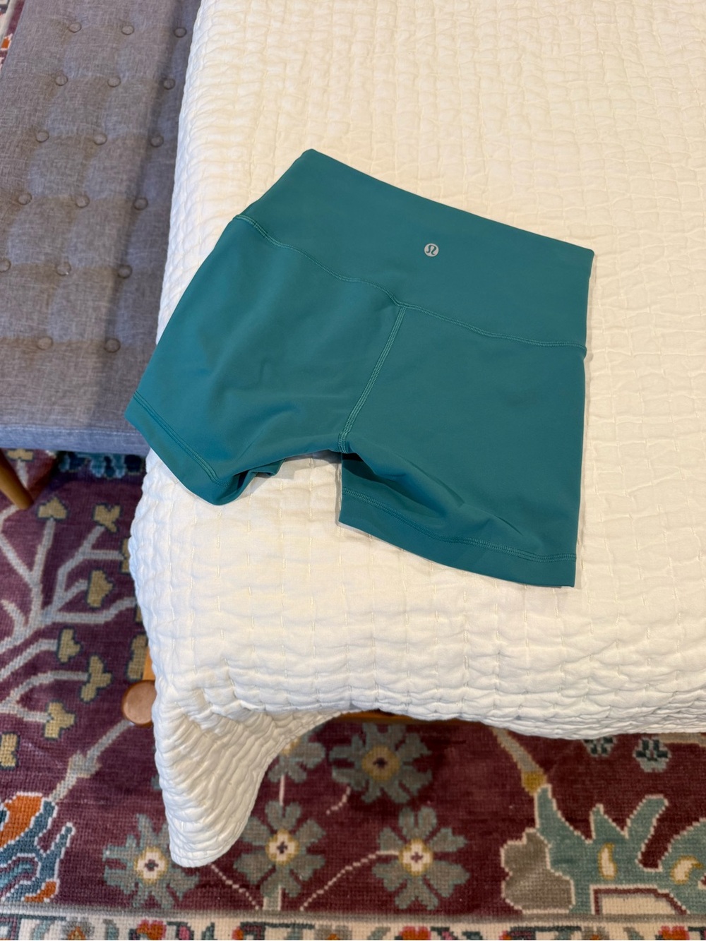 lululemon athletica Teal High-Rise Workout Shorts